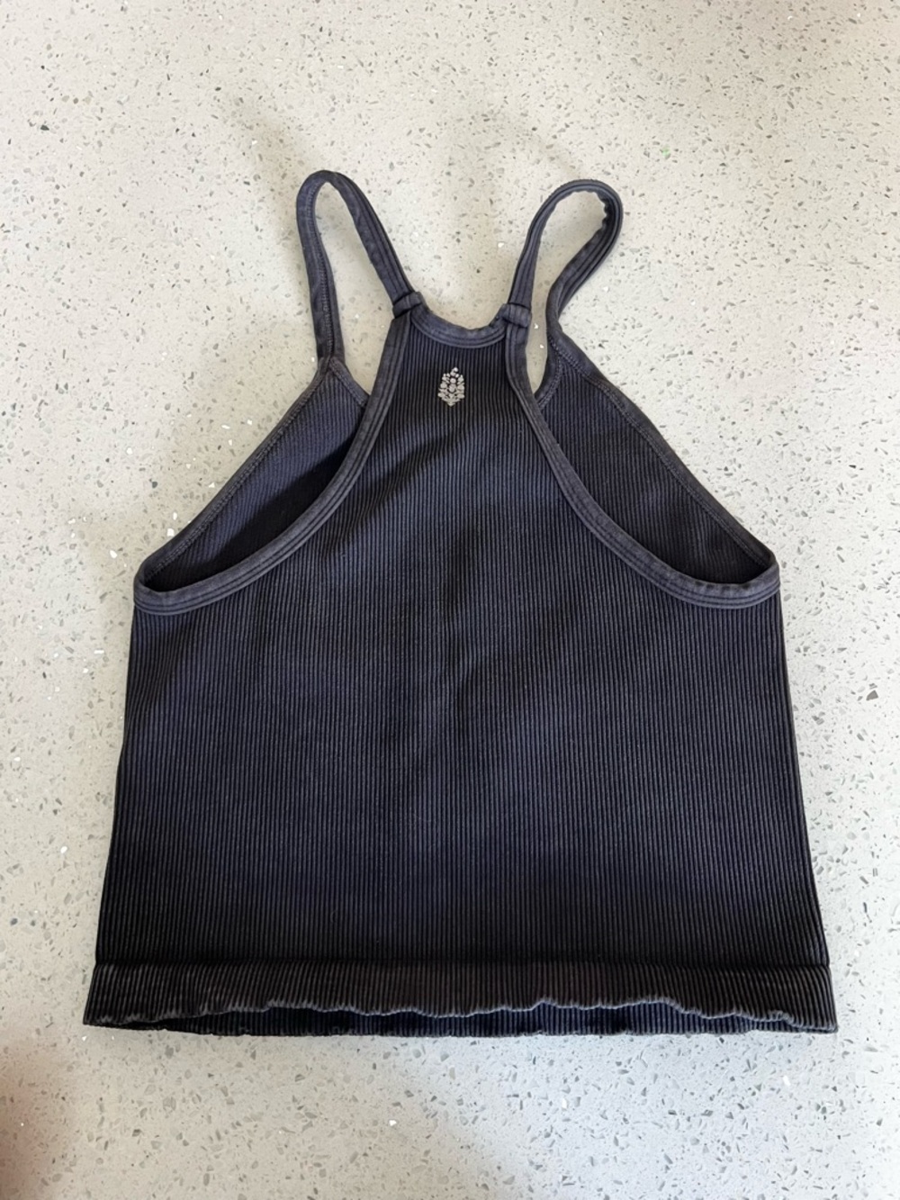 Free People Movement Happiness Runs Long Crop Tank Washed Black - Picture 3 of 3
